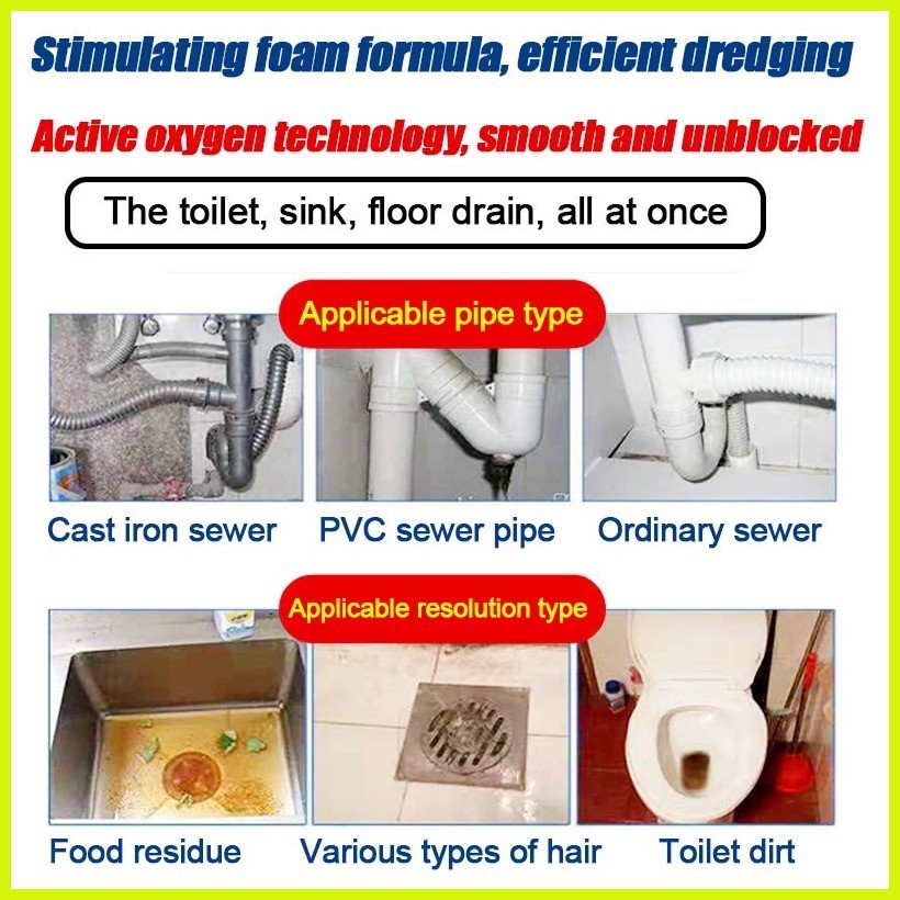 ∏ ☍ Powerful Clog Remover 500ml Dissolves Hair /Grease/Oils Dredging