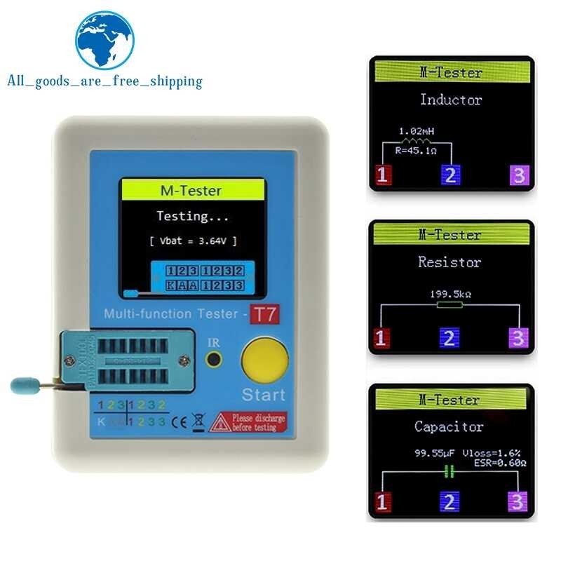 T7 Transistor Lcr-T7 Tester TFT Diode Triode Capacitance Meter LCR ESR ...