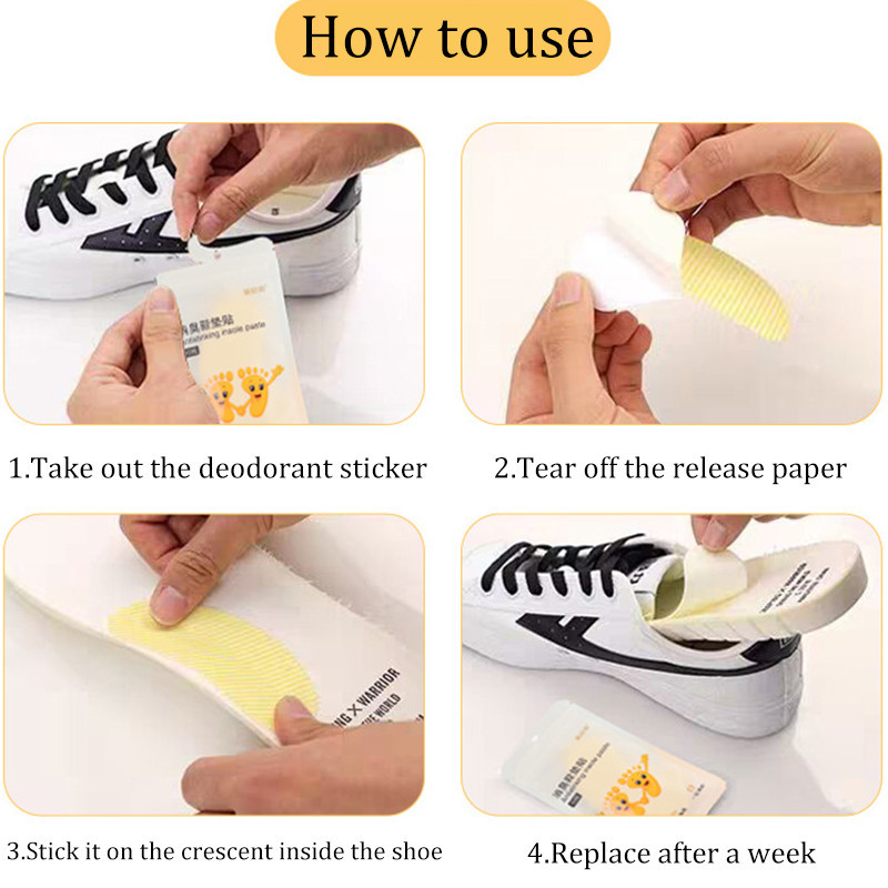 10pcs Deodorant Sticker Insoles Sneaker Fresh Sterilization | Shopee ...