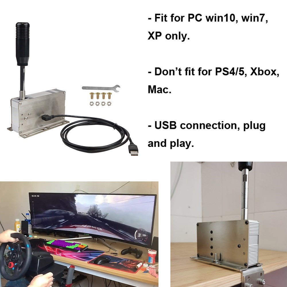 PC USB Racing Games Sequential Shifter H Gear Shift SIM For ETS2 For ...