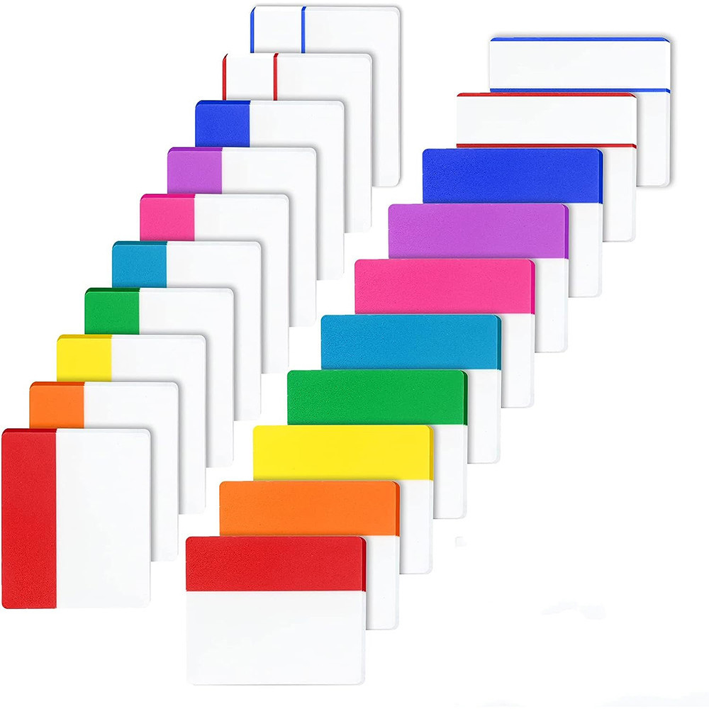 200 Sheets Colorful Transparent Index Stickers Self adhesive Writable ...