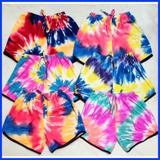 ♀ Tie Dye shorts for 9-13 yrs old summer alangan short (6pcs.) | Shopee ...