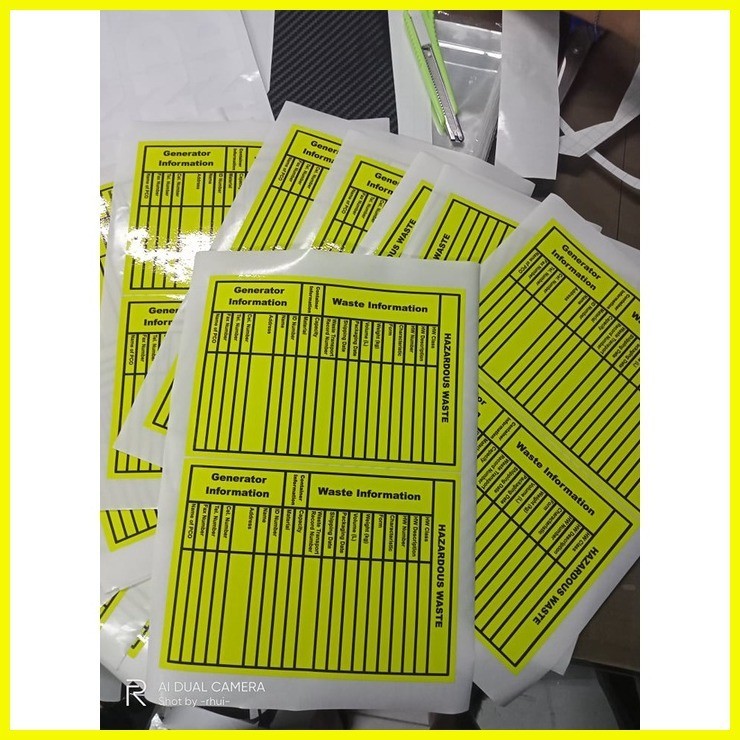 ۞ ﹊ 1 pc Waste Hazardous Sticker (Open for Bulk Orders) Shopee