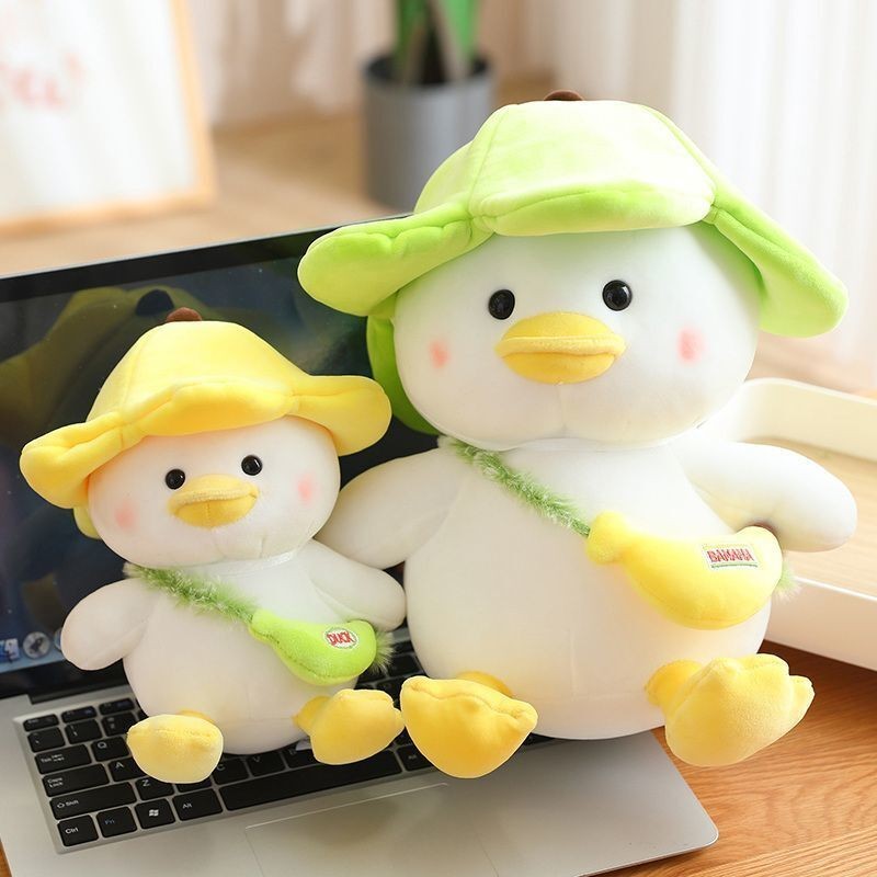 Banana Duck Doll Cute School Duck Little Yellow Duck Plush Toy ...