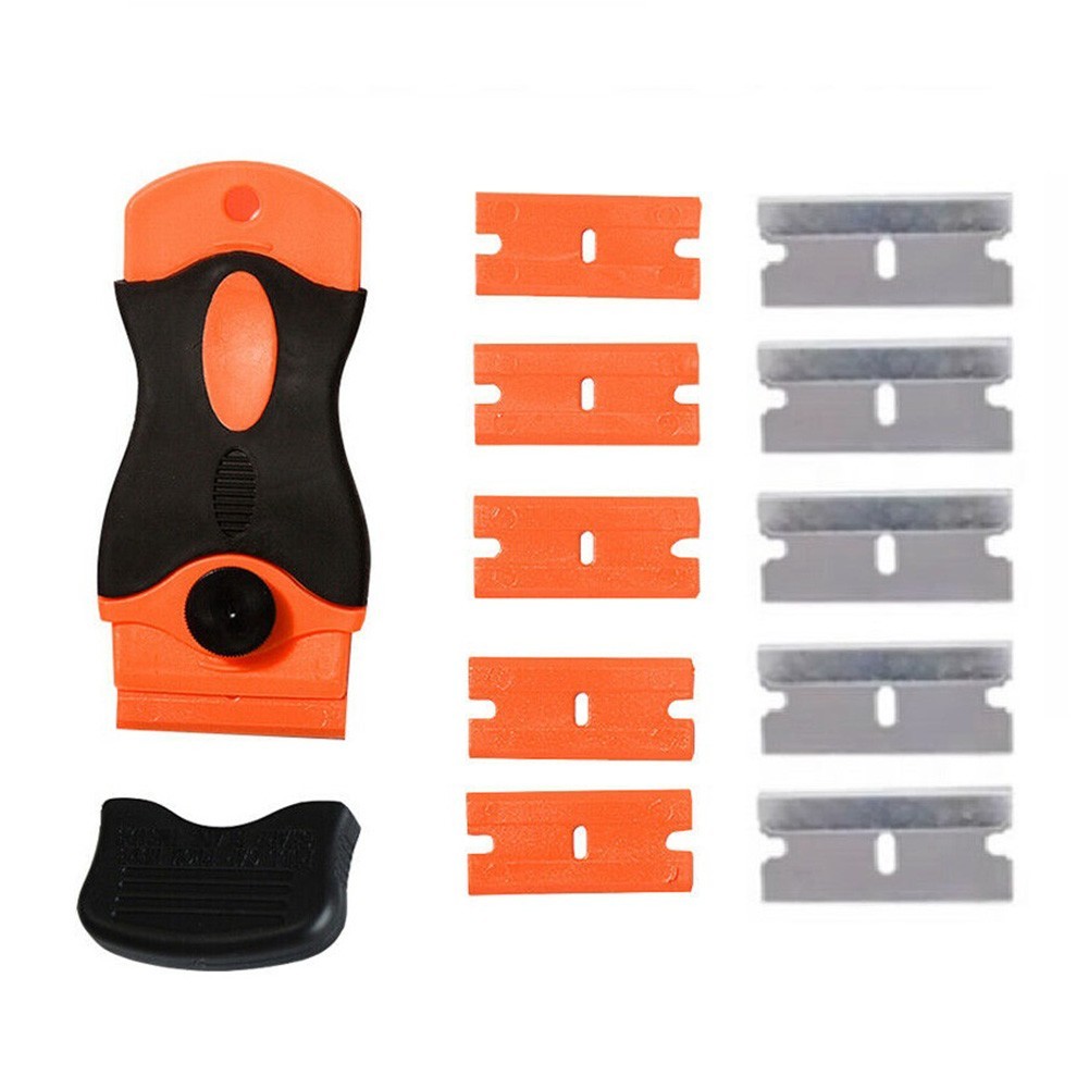 FSFO_11pcs Double Edge Razor Scraper Blade Casement Tint Vinyl Sticker ...