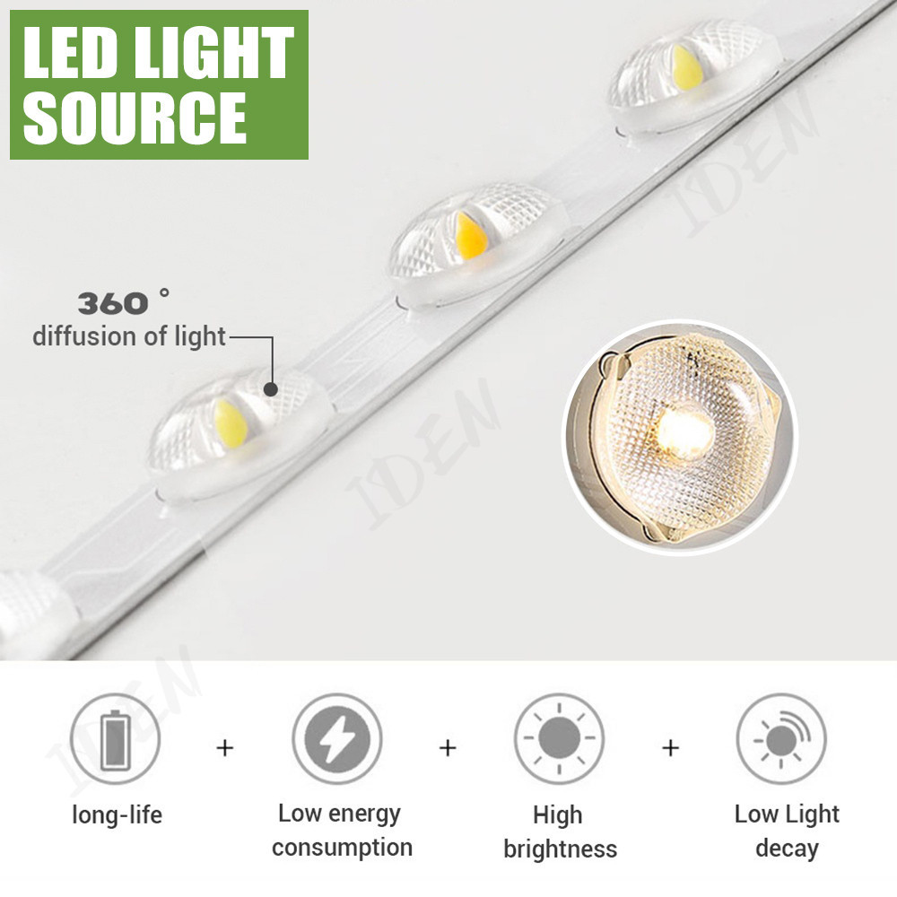 Tri color light LED wooden lamp Ultra thin modern chandelier ceiling ...