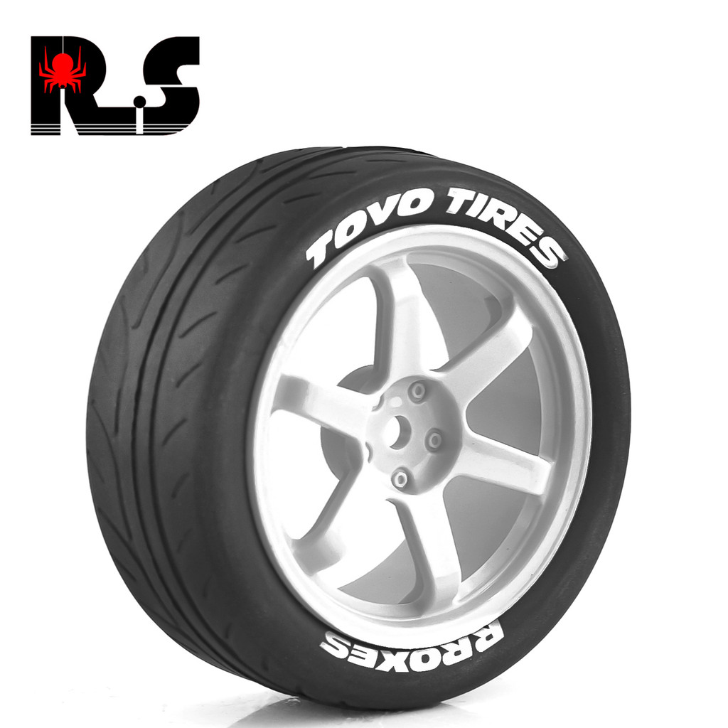 1Set High Grip Hot Melt Tyre Wheel 68*27mm Tire for 1/10 RC Racing Car ...