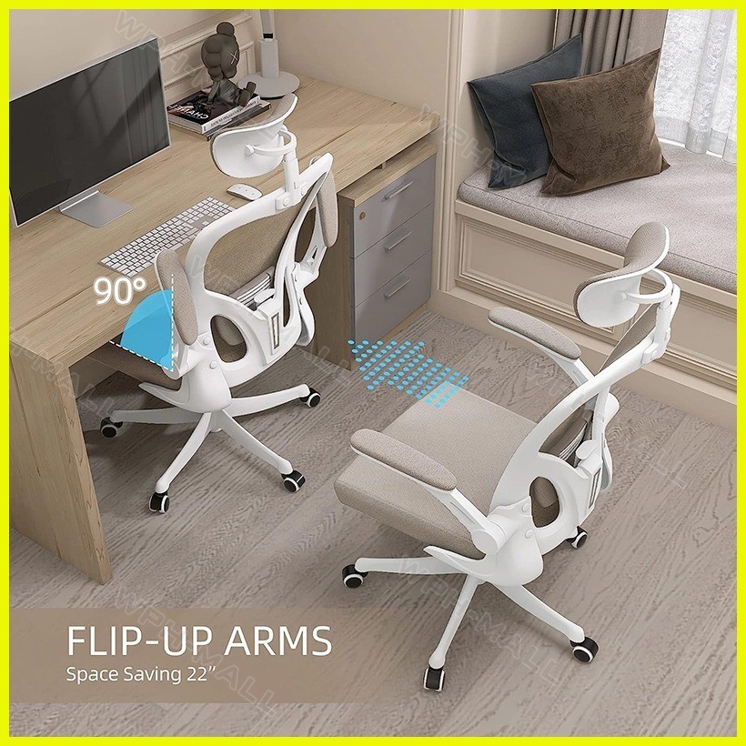 ⊕ ♈ Office chair Korean Style Ergonomics Chair Mesh Office Mesh Chair ...