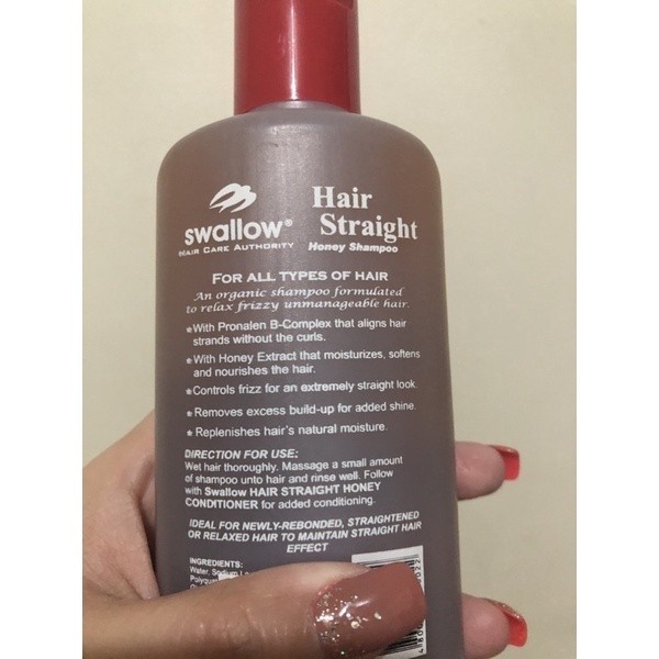 Swallow Hair Straight Honey Shampoo and Conditioner Shopee Philippines