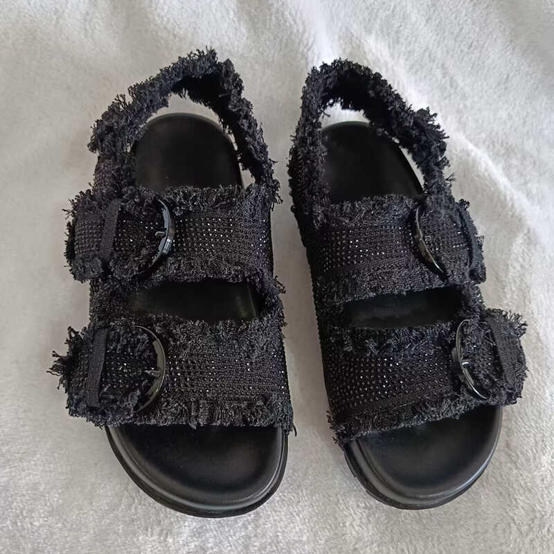 Ang Kabag ☺ Kristal Na Kumikinang Tag-Init Ay Sandals Flat Platform Sa ...