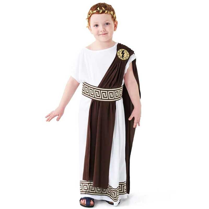 Tt Mga Kaan Ancient Greek Mythology Costume Boy Boys Roman Grecian Toga ...