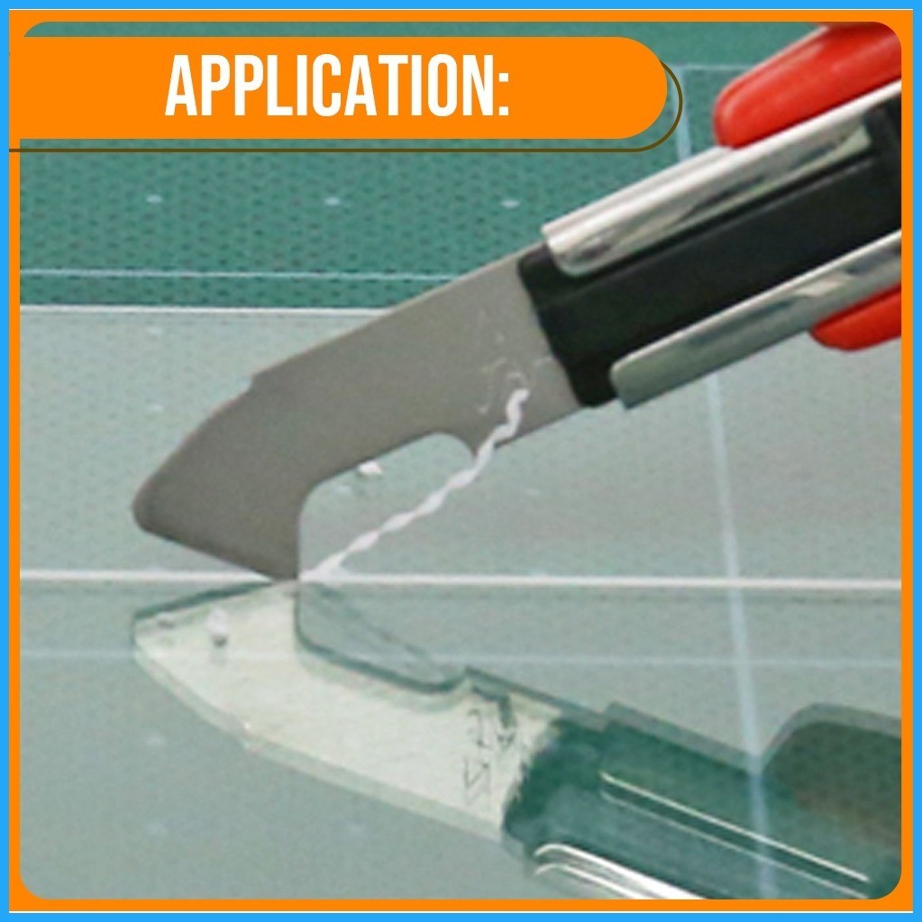 ♈ Acrylic Hand Cutter with Spare Blade Inside Handle Paper Cutter ...