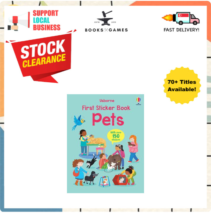 USBORNE Pets First Sticker Book Children Activity Book Educational ...