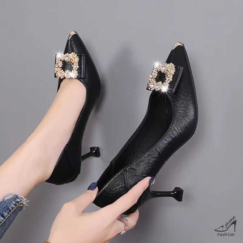 E7 [Cf] Isara Ang Mga Sapatos Na May Pointed Toe Stiletto Heels Soft ...