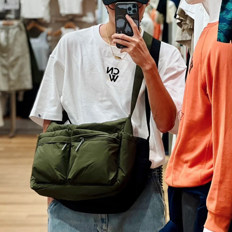 LABER LEE Unisex Leisure Shoulder Bag Multi Pocket Messenger Shoulder ...
