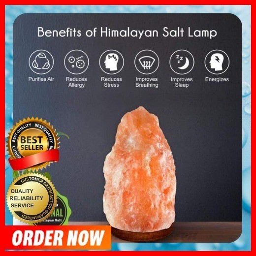 ♂ RandHomeAuthentic Himalayan Salt Lamp Natural Rock Salt Lamp Pakistan with Dimmer Switch