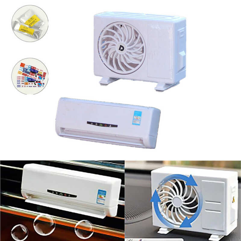 Mini Solar Rotation Fan Car Conditioner Model Air Vent Decoration Auto ...