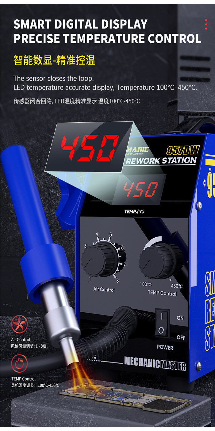 【PH STOCK】MECHANIC 957DW Soldering Stations Desoldering Station With ...