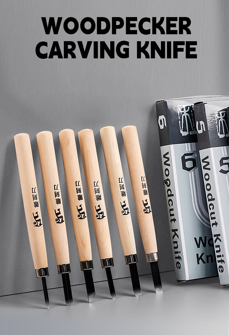 Wood Carving Knife Tools Set Chisel Woodworking Cutter Hand DIY Peeling ...