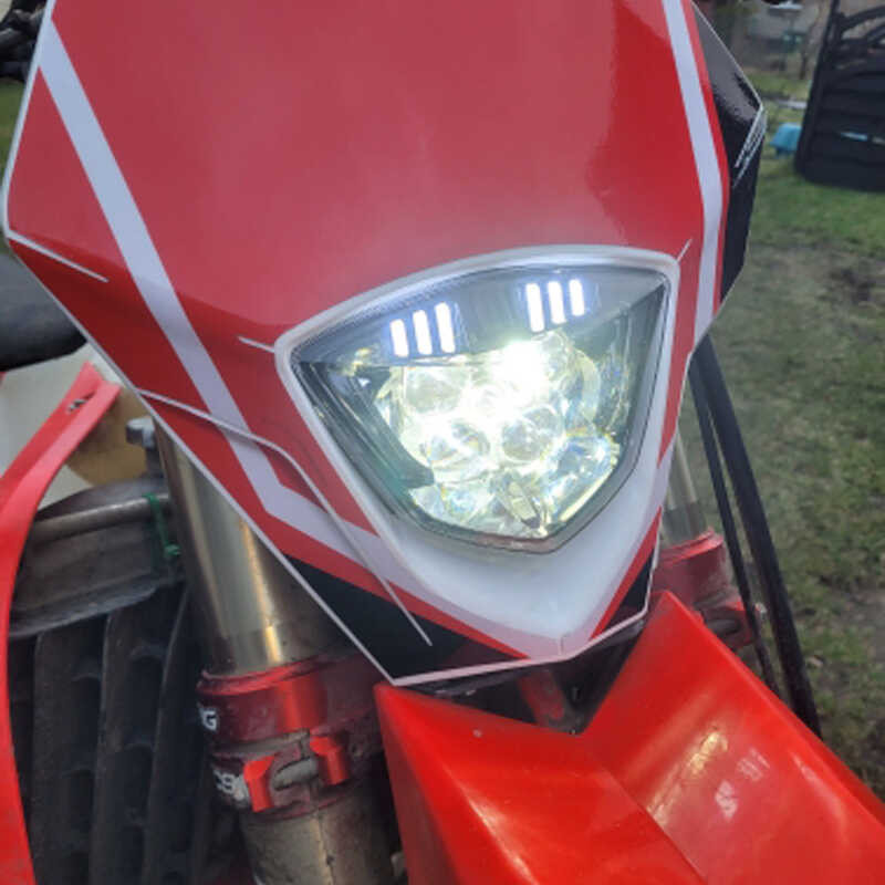 Headlight Motorcycle Motocross Enduro Dual Sport Dirt Bike LED Light ...