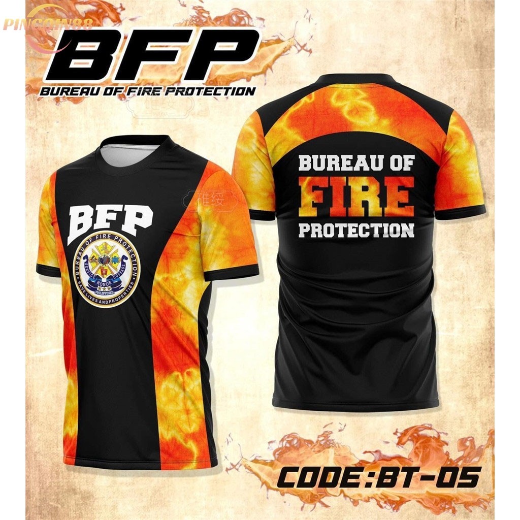 BFP Fire department Shirts Full Sublimation Men and Women Tops | Shopee ...
