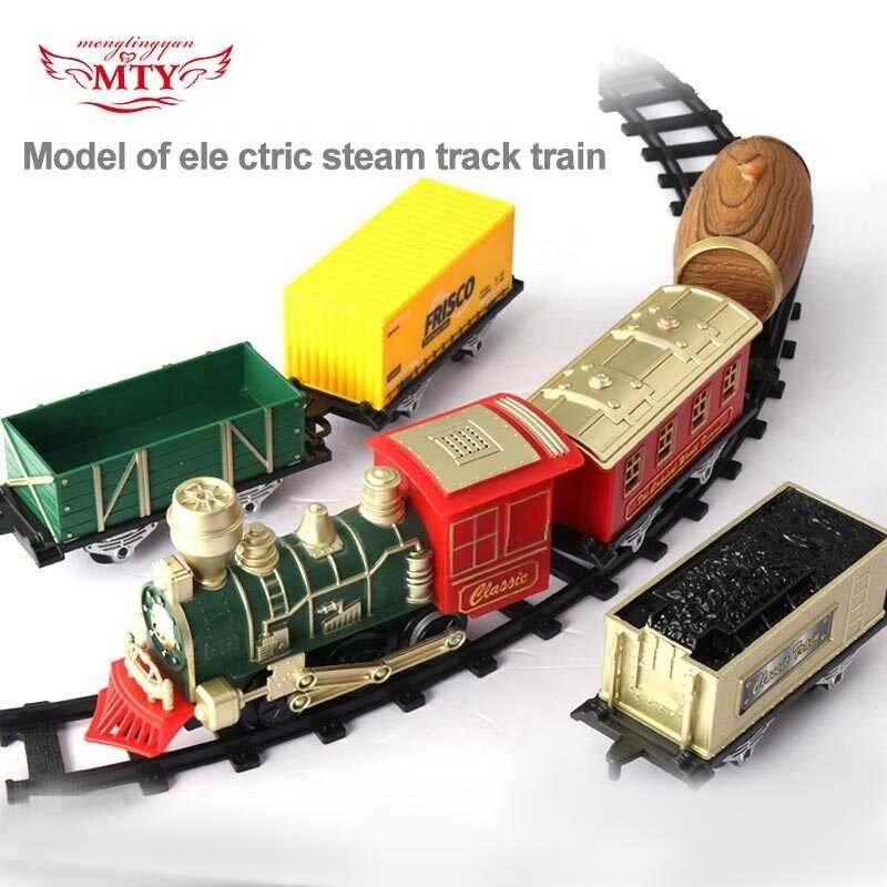 Freight Railway Classical Set Passenger Water Steam Locomotive Playset ...