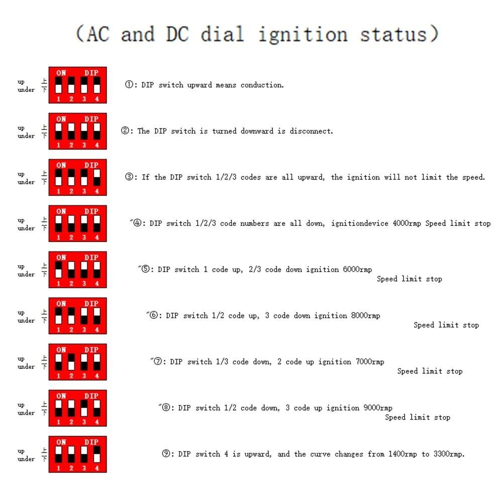 Programmable CDI Lgnition 4 Pin DC CDI Racing Box DIP Switch For ACTIVE ...