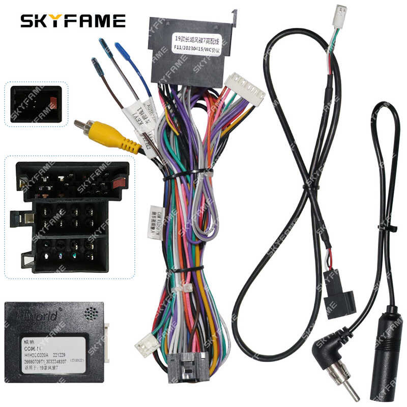 16Pin Skyfame Car Wiring Harness Adapter Canbus Box Decoder Android ...