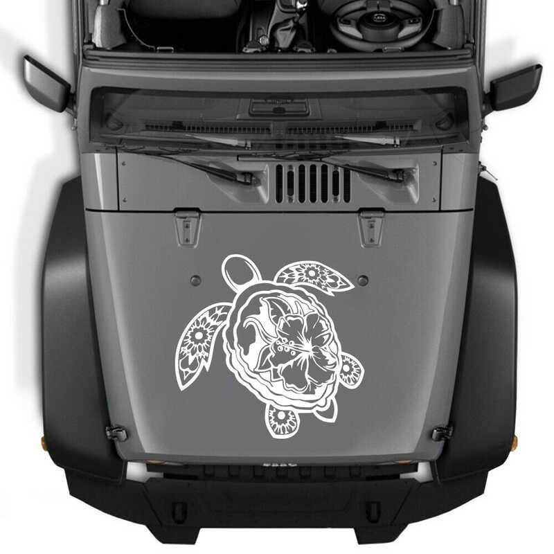 Flower Hawaiian Hibiscus Sea Turtle Car Sticker Decal Para Sa Hood Door ...