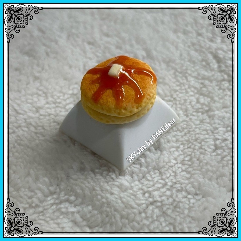 Handmade food - pancake - chicken & fries artisan keycaps | Shopee ...