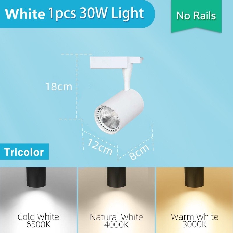 30W Led Spot light Tricolor Cob Spotlights/Track Lights/Spotlight ...