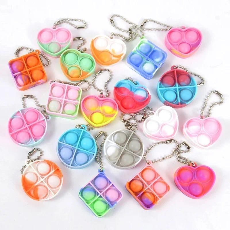 5Pcs Mini Pop Keychain Toddler Sensory Fidget Toys Bulk for Classroom ...