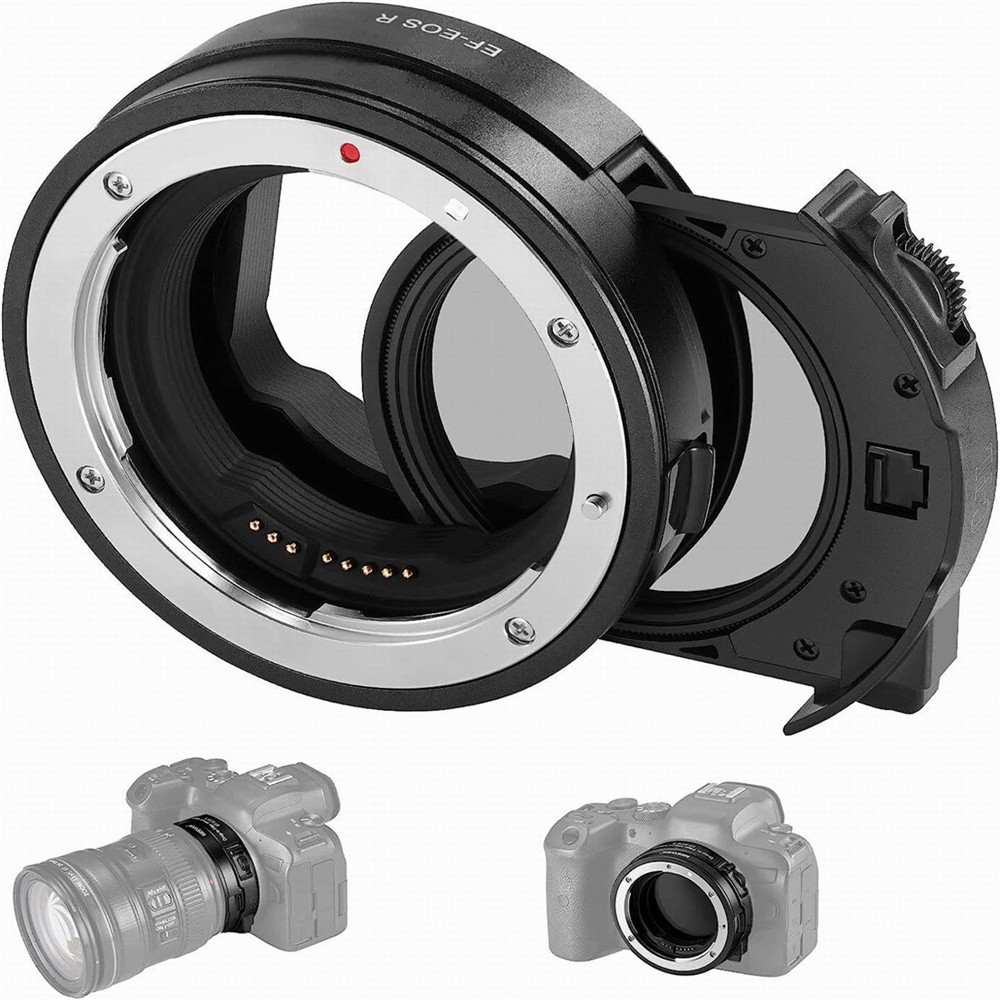 Auto Focus EF To EOS R Mount Adapter with Drop In CPL Filter Lens ...