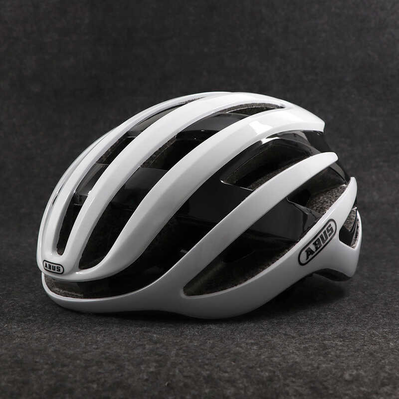 ABUS racefietshelm WingBack - eenvoudige racehelm voor sportief rijden in het dagelijks leven en in de vrije tijd - voor volwassenen en tieners - polarwit, maat L