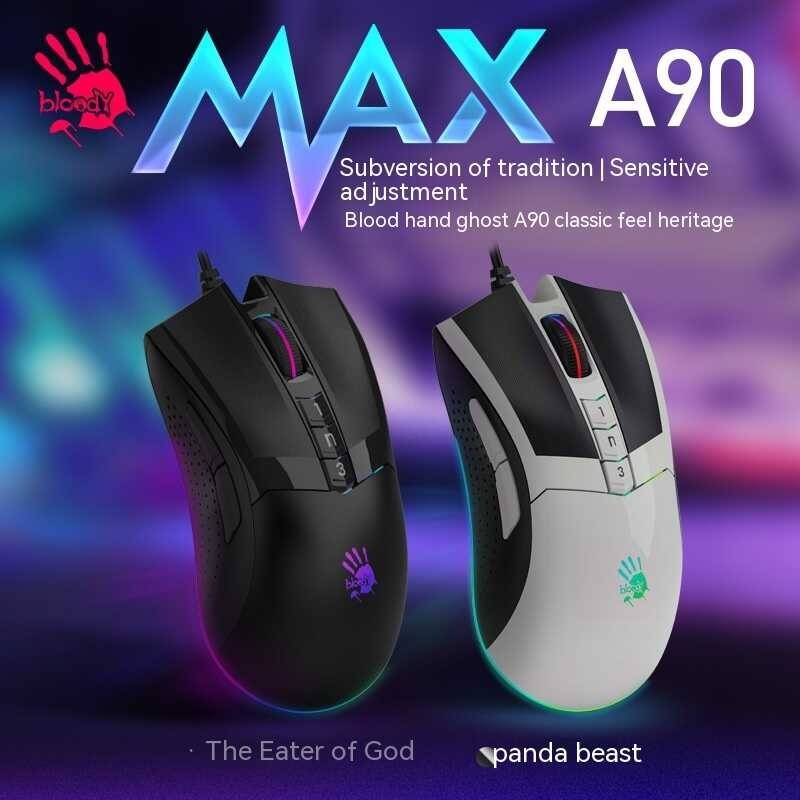 Bloody A90 Max Wireless Mouse Rgb Light Low Delay Ergonomics Gaming ...