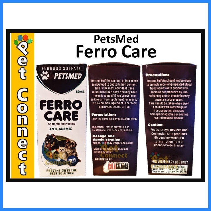 Ferro Care Petsmed Iron Supplement for Dogs and Cats Anti Anemic Ferric