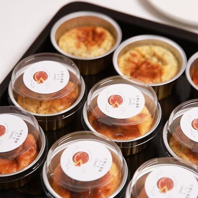 100pcs High Temperature Resistant Basque Cake Box Tiramisu Packaging ...