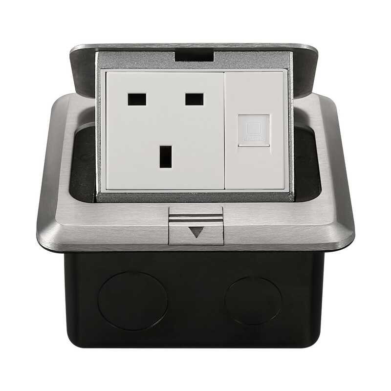 Aluminum alloy pop-up floor socket European standard American network ...