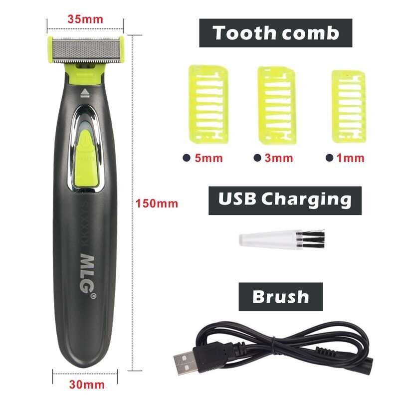 Shaver 3-In-1 Electric Rechargeable Razor For Shaping Facial Hair ...
