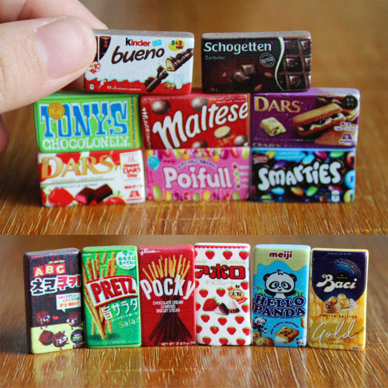 1/6 Scale Cute Mini Snack Chocolate Model Pla Dollhose Miniature Food ...