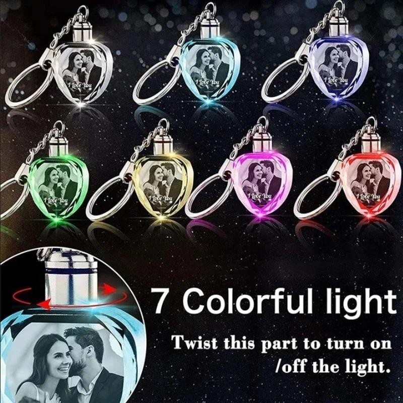 Personalized LED keychain Gift motorcycle keychain LED Lights Family ...