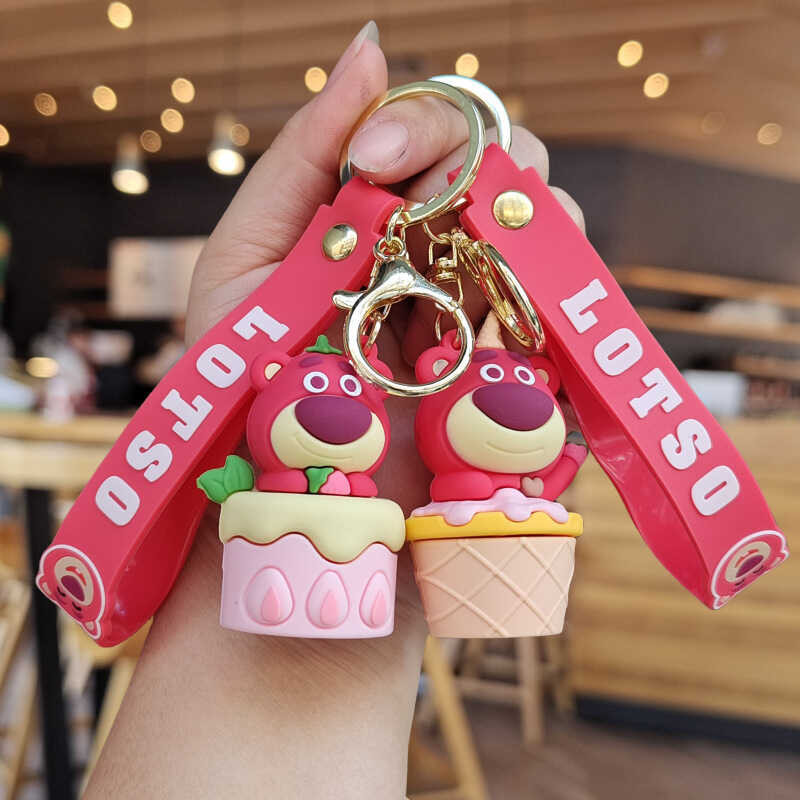 60 Cartoon Strawberry Netizens Cute Little Bear Bag Pendant Car ...