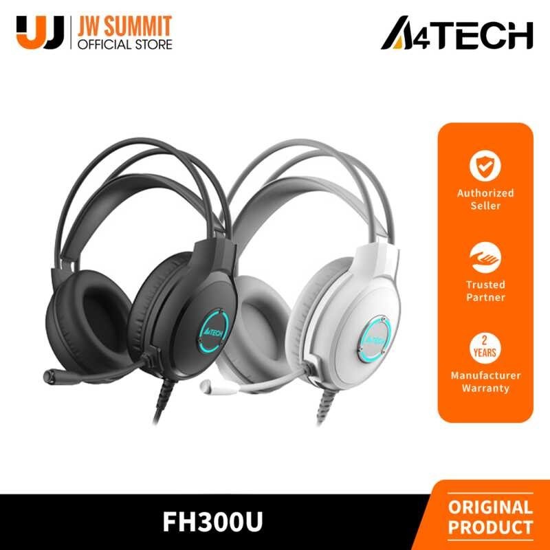 A4Tech FH300U Neon Illuminate LED Backlit Stereo Noise Cancelling Wired ...