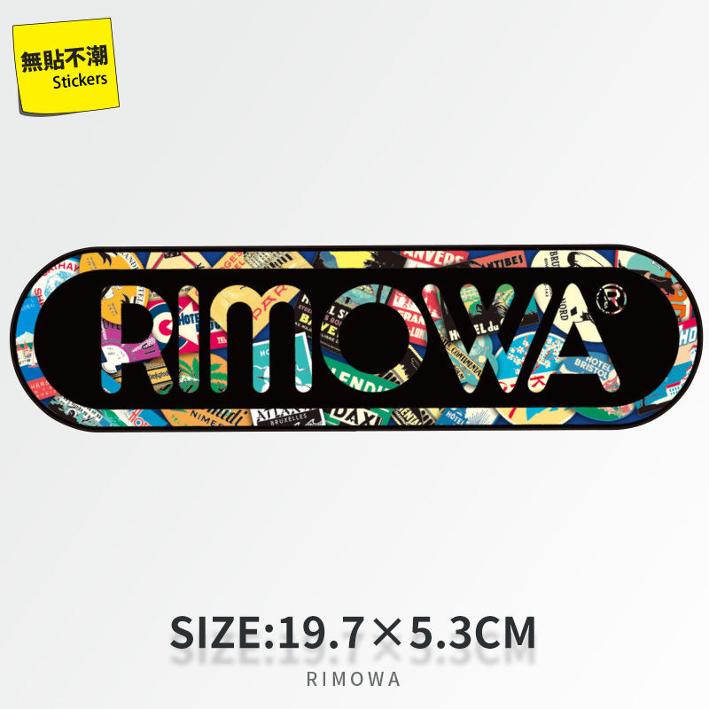 RIMOWA Black Logo Sticker Suitcase Notebook Guitar Suitcase Trolley ...