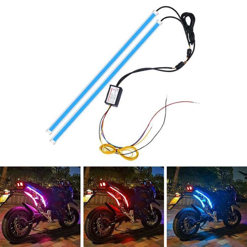 Running Turn Motorcycle Signal Strip Tail Light Start LED Electric ...