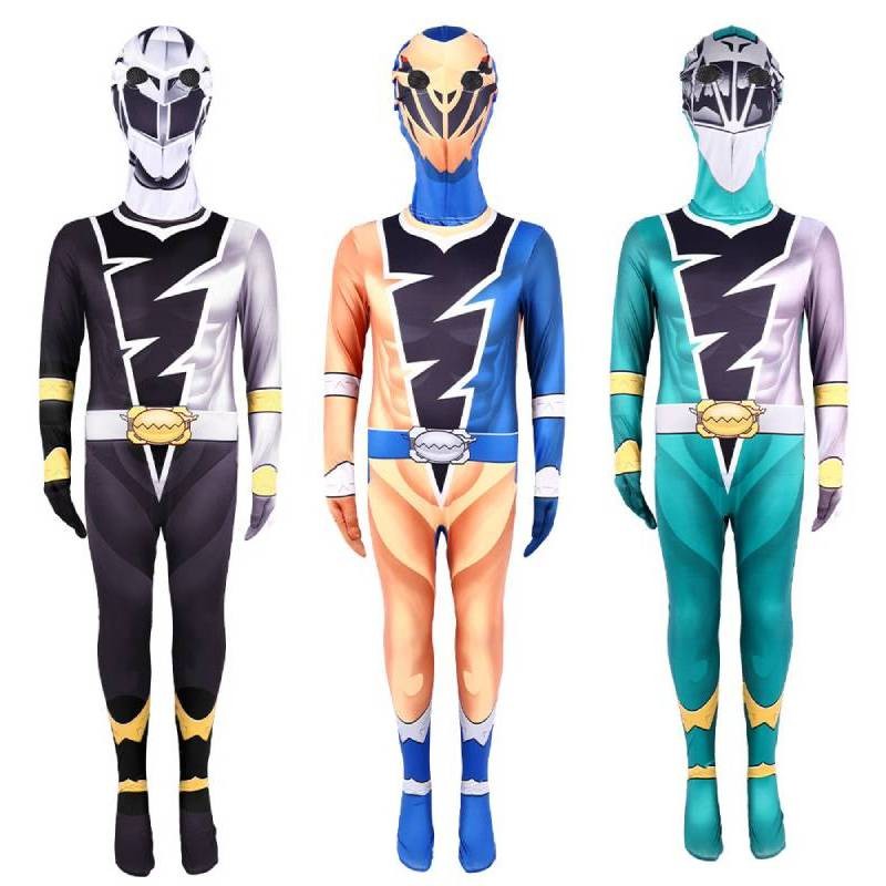 Mighty Morphin Power Rangers Costume Cosplay Dress Party Jumpsuit ...