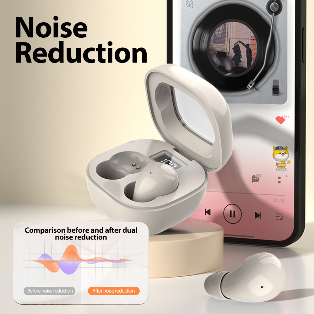 SK19 TWS Wireless Bluetooth Headphones in-Ear Invisible Sleep Earbuds ...