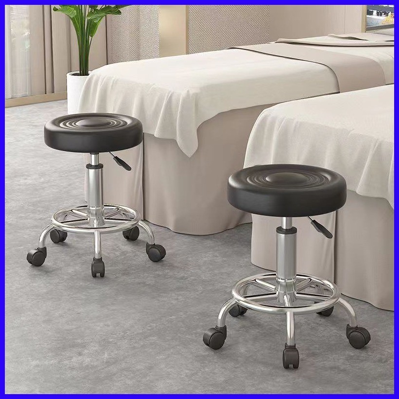 ∇ XUXU Salon Stool Adjustable Swivel Chair with Wheel Bar Stool with ...