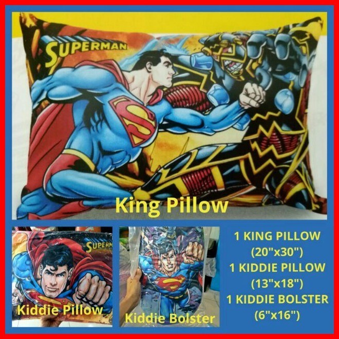 ∇ (ENERING) DAKKI BUNDLE SALE! SET OF 3 GIFT SUPERMAN PILLOW BOLSTER