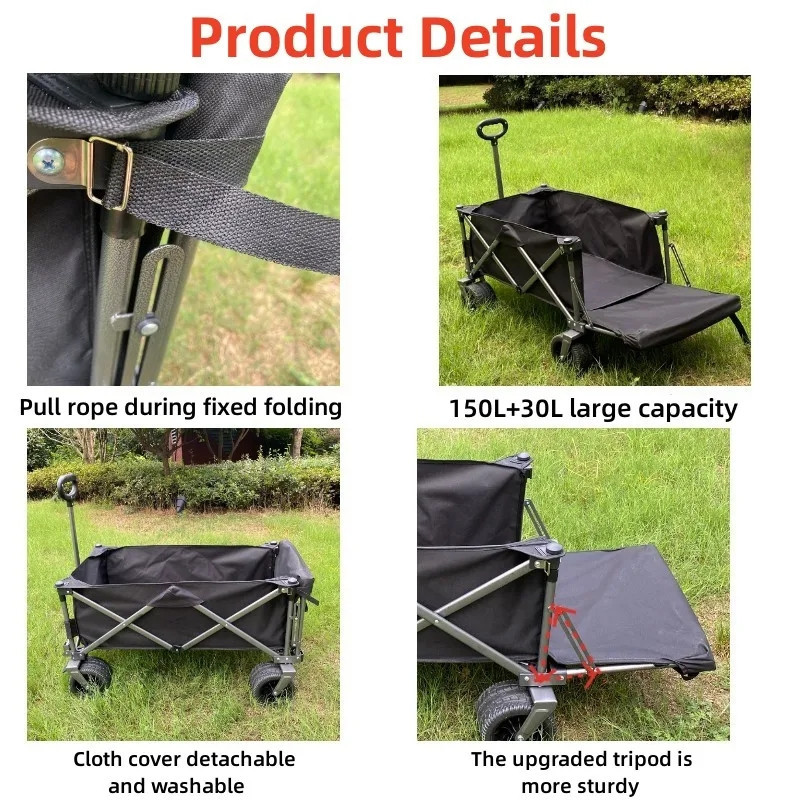 ∏ Camping Trolley Outdoor Bundle folding car collection Wagon Outdoor ...